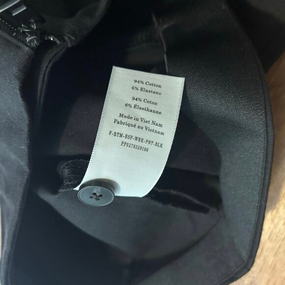NWOT Everlane The Bi-Stretch Work Pant In Black Size 00 - Picture 5 of 7